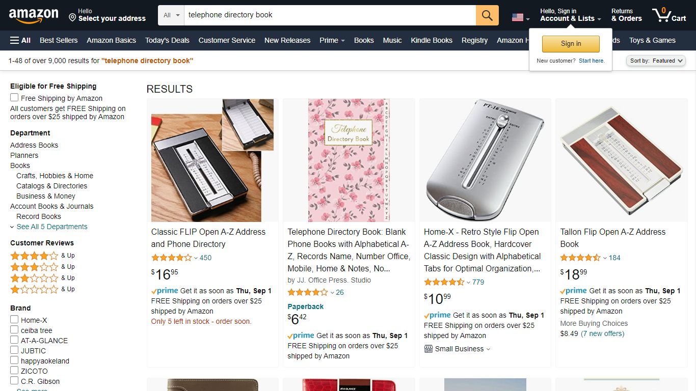 Amazon.com: telephone directory book